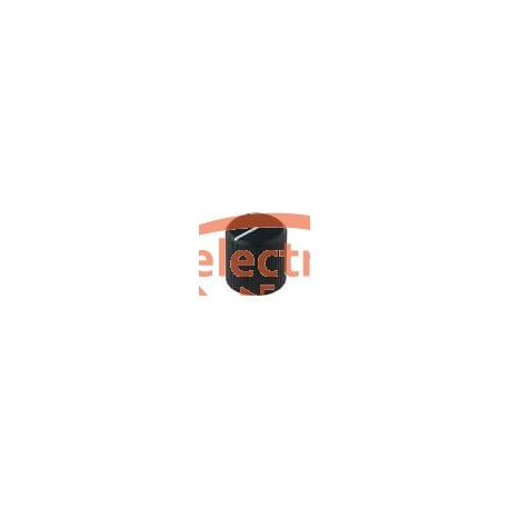 Buton potentiometru negru 13mm metalic