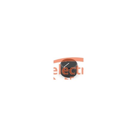 Buton potentiometru negru 23mm metalic