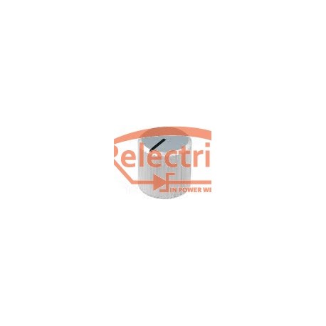 Buton potentiometru argintiu 13mm metalic
